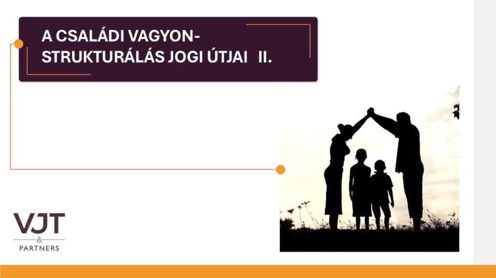 A családi vagyonstrukturálás jogi útjai II